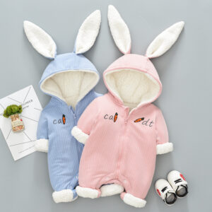 Baby Winter Jumpsuit – Warm Hooded Romper for Newborn Boys & Girls
