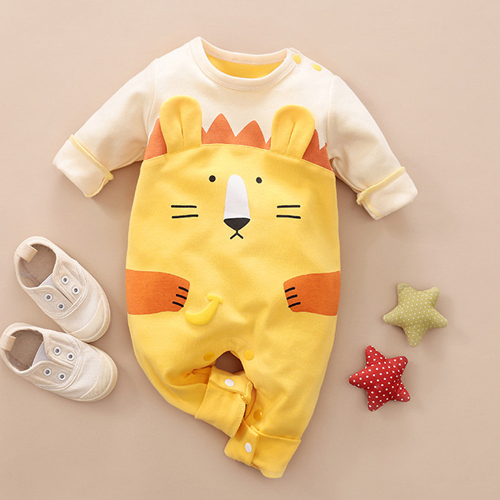 INS Baby Cartoon Onesie – Cotton Crawling Romper for Spring & Autumn (Unisex)