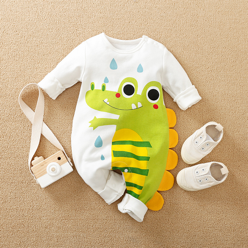 INS Baby Cartoon Onesie – Cotton Crawling Romper for Spring & Autumn (Unisex) - Image 5