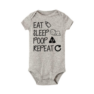 Monogrammed Newborn Crawling Suit – Personalized Baby Romper for Boys & Girls