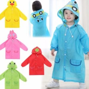 Kids Cartoon Raincoat – Waterproof Hooded Rain Jacket for Boys & Girls