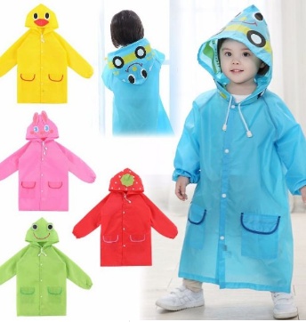 Kids Cartoon Raincoat – Waterproof Hooded Rain Jacket for Boys & Girls