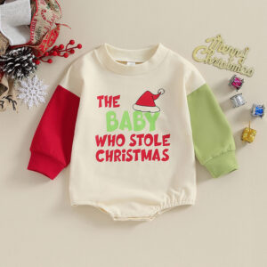 Baby Christmas Crawling Suit – Loose Romper Butt Wrap Outfit for Newborns