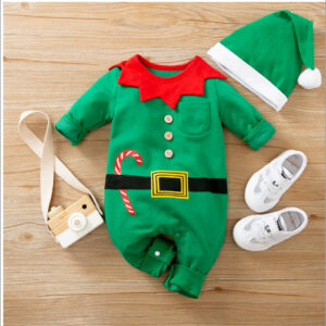 Christmas Baby Onesie – Long Sleeve Spring & Autumn Holiday Romper for Boys & Girls