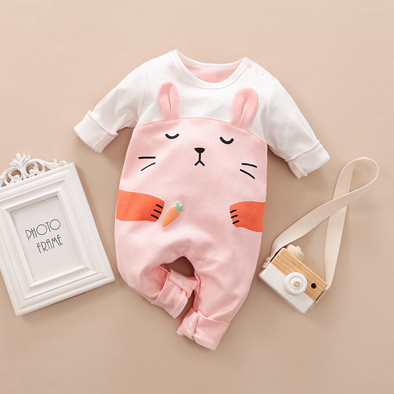 INS Baby Cartoon Onesie – Cotton Crawling Romper for Spring & Autumn (Unisex) - Image 4